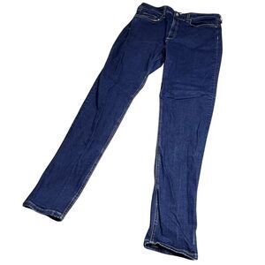 Rag & Bone Women's Nina High Rise‎ Denim Skinny Jeans Marine Blue Size 34